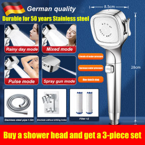 Kepala Pancuran Tropicana 360 Shower Head with 3 Filter 1 holder1.5m Hose Shower Set High Pressure