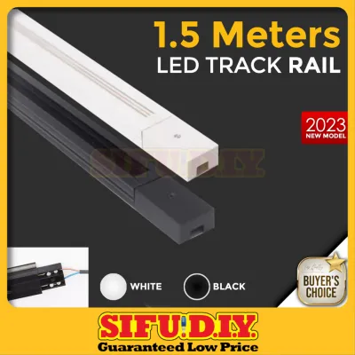 【TRACK RAIL】LED Track Light Rail 1M 1.5M 2M Lampu Track Joint Light L Joint T Joint Cross Joint For Tracklight