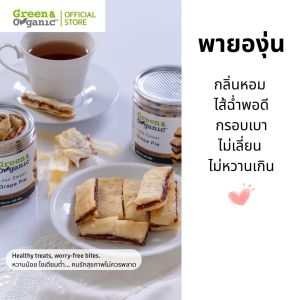 Green&Organic ขนม พายผลไม้ โซเดียมต่ำ สูตรหวานน้อย ขนมเพื่อสุขภาพ ขนมรองท้องทานแล้วไม่อ้วน ผู้ป่วยไตทานได้ ปริมาณ120กรัม