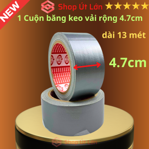 1 Cuộn băng keo vải màu xám rộng 4.7cm dài 13 mét lõi giấy 3mm
