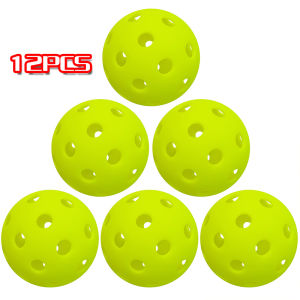 12Pcs Outdoor/Indoor Bola Pickleball 40 Lubang Untuk