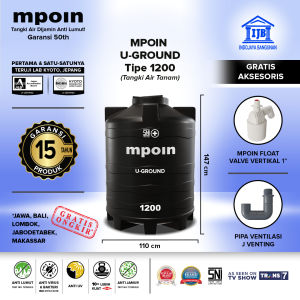 Underground Torn Tandon Air Tanam Toren Tanam Tangki Air Tanam MPOIN 400  600  800  1200 Liter Hitam