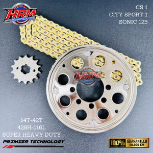 GEAR SET GIR SET RACING CS1 CITY SPORT 1 SONIC 125 42T SILVER GOLD
