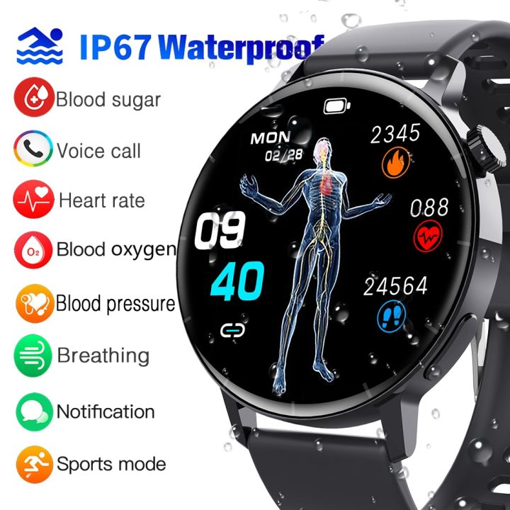 New Blood Glucose Sugar Smart Watch F67S Smartwatch For Men Women