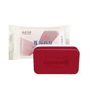 Hongwei Sulfur Soap Mite Removal Bacteriostatic Bath Cleaning Soap Mild Face Wash Bath Soap Double Effect Soap genuine goods