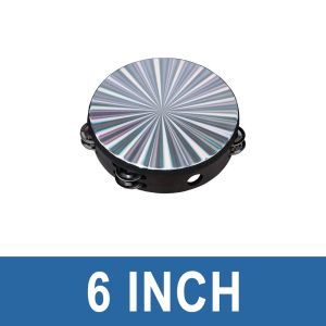 PRADO MALAYSIA 6/8/10 Inch Wooden Tambourine Double Row Jingle Percussion Loud Crisp Stainless Steel Bell Music Instrument Tamborin 铃鼓