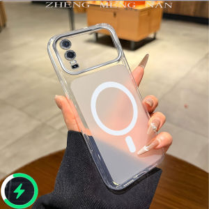 Suitable For Vivo Y76 5G Y76S Y77 5G Y77E 5G Y72 5G New Lychee Patterned Leather 3D Magnetic Suction Ring+Hand Rope Anti Fall Shell