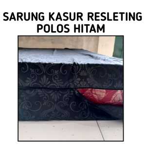SPREI RESLETING POLOS HITAM  BAHAN COTTON DISPERS