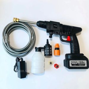 [VOUCHER 8%] (Hàng chính hãng bảo hành 12 tháng ) Máy Rửa Xe Thông Minh Dùng Pin Siêu Khỏe Công Nghê Mới - Máy Xịt Rửa Tăng Áp Hàng Chuẩn Động Cơ Lõi Đồng Siêu Bền