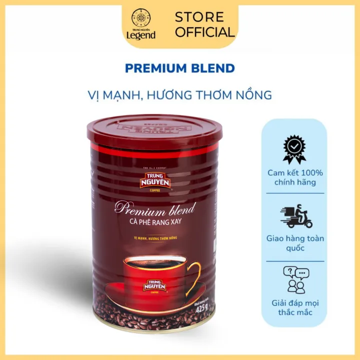 Trung Nguyên Legend Cà phê Rang Xay Pha Phin - Premium Blend - Hộp 425gr