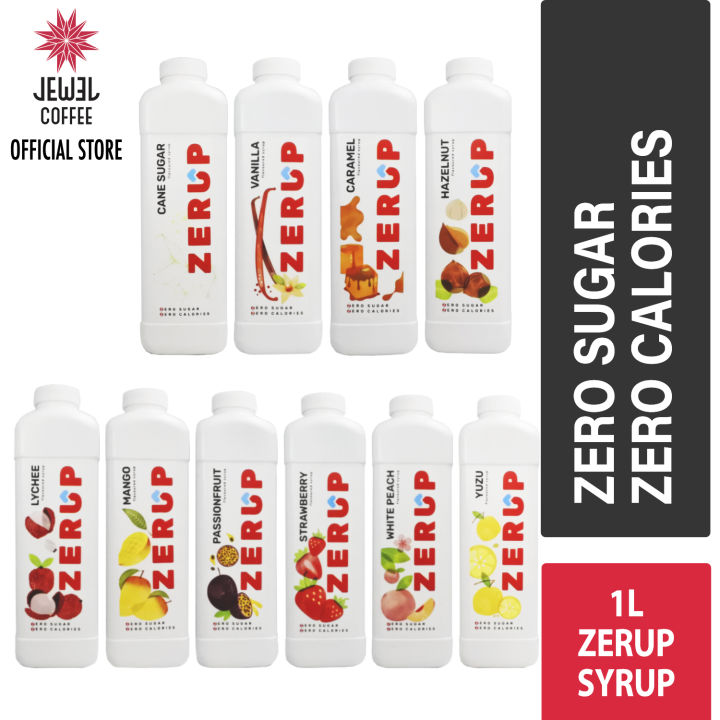 Zerup Zero Sugar Syrup 1L (Sweetener Syrup - Gourmet, Fruits, Sparkling ...