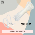 Kabel Tis 20 cm 100 mm Cable Ties Tie Nylon Nilon Besar Putih 100 pcs. 