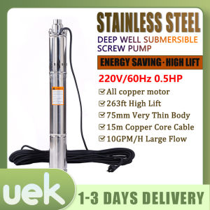 3Inch Submersible Pump 0.5 HP/1 HP/1.5HP Large Flow Deep Well Industrial Irrigation Pump 263ft 334ft 410ft