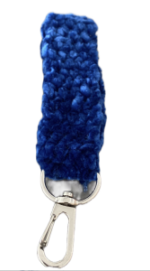 Handmade multiple colours short velvet wristlet keychain