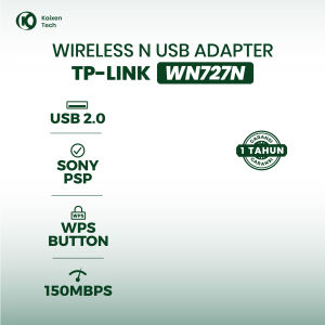 TP Link TL-WN727N Wireless-N USB Adapter 150 Mbps Pasang Mudah Dukungan WPS Cocok Untuk Streaming