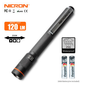 NICRON Color Match Pen LED Flashlight Zoom focus lampu suluh B22/F72r 120LM/450LM 125m Beam Distance Waterproof IP65 Mini Home Torch Lamp B22/F72r For Maintenance
