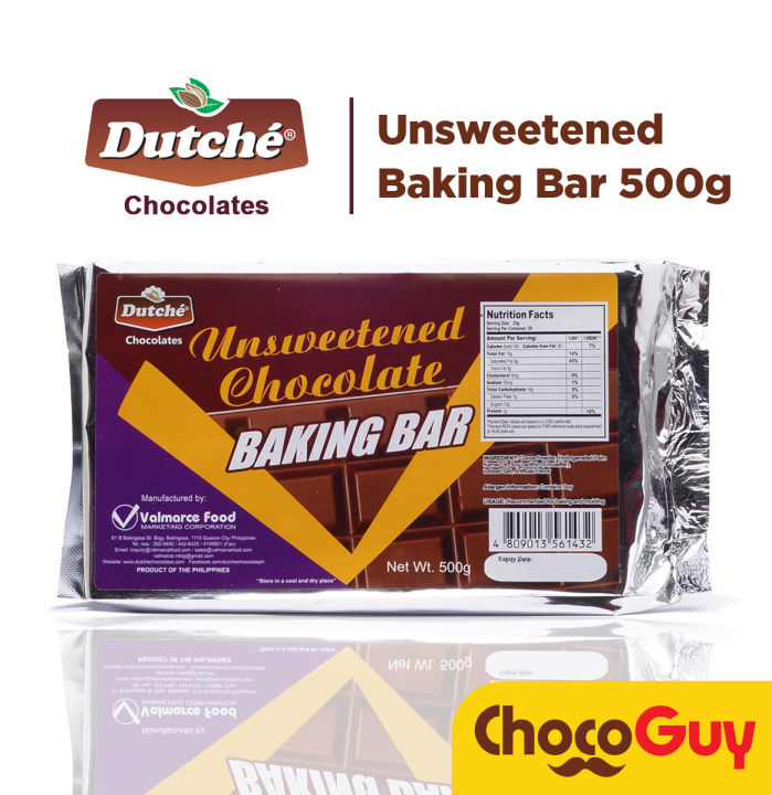 Dutché Chocolates UNSWEETENED Baking Bar 500g **No Sugar No Milk**