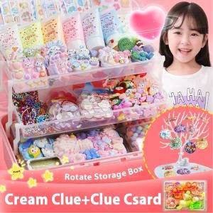 DIY Toys For Girls Material Package Box With Cream Glue Diy Phone Case Goo Card DIY Sticker Set