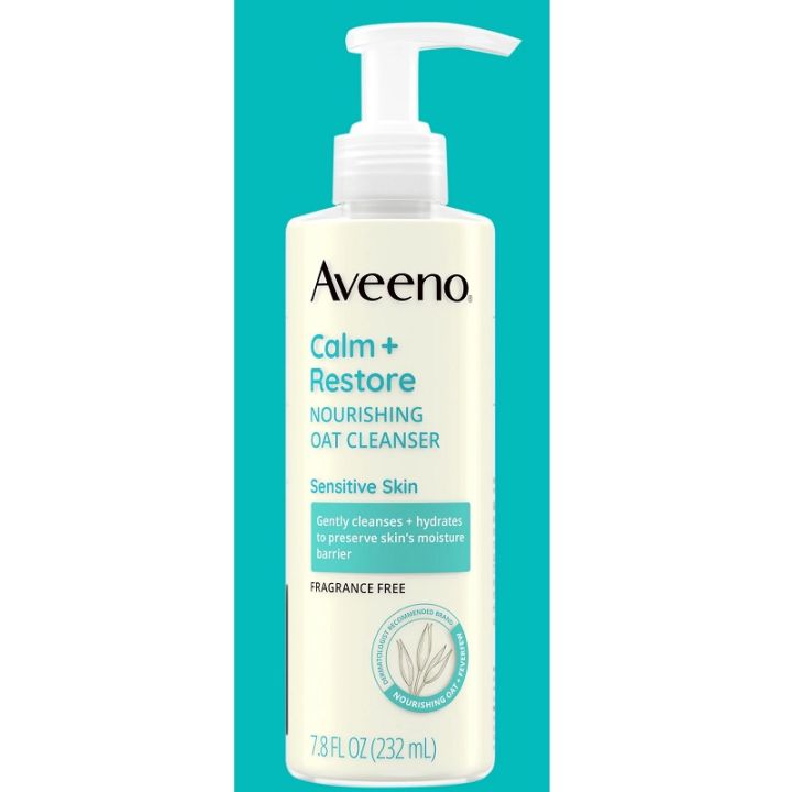 Aveeno Calm+Restore Nourishing Oat Cleanser For Sensitive Skin 232ml