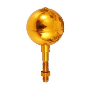 Gold Aluminum Flagpole Sphere Toppers Ornament Weatherproof Flagpole Sphere Replacement for In Ground Flag Poles