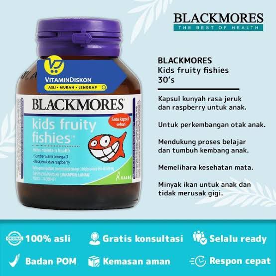 Blackmores kids fruity fishies isi 30 capsul Lazada Indonesia