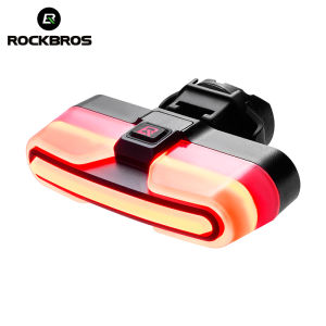 ROCKBROS Bicycle Taillight Smart Brake Sensing 5 Modes Waterproof Type-C Charging Cycling Accessories