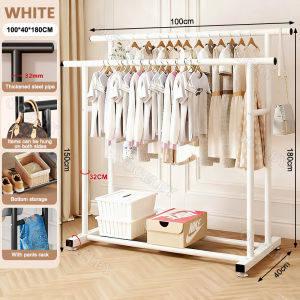 Clothes rack Heavy Duty Double Pole Stainless Steel Sampayan Clothes Rack Drying stand 100/120/150CM Indoor Outdoor Rack