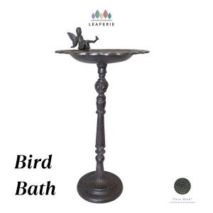 The Leaferie Cast Iron Bird Bath garden decoration flower pot . plant pots . planter . planters