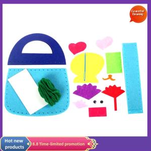 Graceful 8Pcs Kids Sewing Kit DIY Felt Sewing Kits Preschool Educational Toys Craft Felt With Safety Needle For Boys Girls Beginners