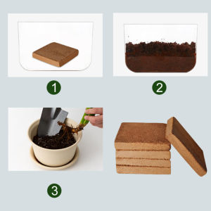 1pc Organic Coconut Coir For PlantsOrganic Coconut Coir Concentrated See-d Starting MixSe-ed Starter Soil Block Cactus Soil Potting 100g