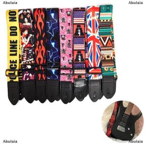 [COD] Abulaia สายกีตาร์ Multi-Color เข็มขัดปรับสีสันพิมพ์สายกีตาร์ไนลอน