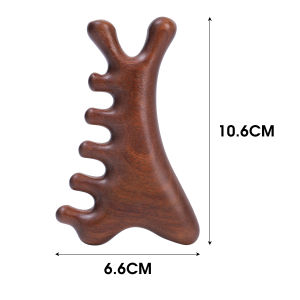 Head Massage Comb Sandalwood Wide-Tooth Sandalwood Combs Anti-Static Smooth Neck Body Meridian Spa Tools Scalp Scraping Massager