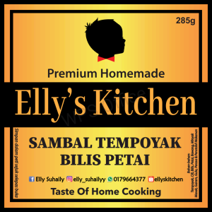 Ellys Kitchen Sambal Tempoyak Bilis Petai 285 gram