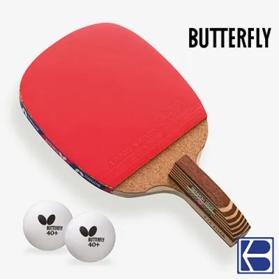 Butterfly | Senkoh 1500 | Table Tennis | Pre-Assembled Bat with 2 40+ Balls | Blister Pack | SG Distributer