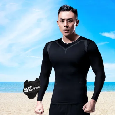 Áo bơi nam dài tay chống nắng chống tia uv Áo tắm nam dài tay Áo đi biển dài tay