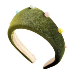 Vải lông sành điệu headbands với đính cườm ngọc trai cho phụ nữ đàn hồi và thoải mái hairband tóc thời trang phụ kiện