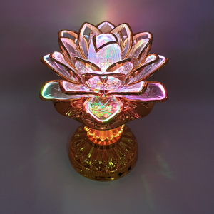 ดอกบัวไฟฟ้า เชิงเทียนไฟฟ้าดอกบัว LED มีเสียงเพลง สวดมนต์ แบบใส่ถ่าน หรือ เสียบปลั๊ก (เชิงเทียนดอกบัวไฟฟ้า เชิงเทียนโคมไฟดอกบัว)