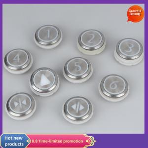 Graceful 1 PCS Elevator Buttons For Round Stainless Steel Elevator Buttons Digital 1-6 Buttons Up Buttons On Off Buttons