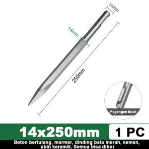 German tools Mata Bor Pahat Beton SDS (COD) Set Pahat Plus Flat Chisel Bobok Beton Tembok 14 x 250 mm 17 x 280 mm