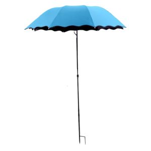 GLOWLITE Weatherproof Cloth Plant Shade Umbrella 95cm Large Metal Stake Plant Sunblock Cover Garden Supplies UV Protection Fishing Umbrella Outdoor Garden
