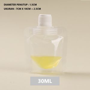 Standing Pouch Spout Pack Mika Transparan Kemasan Minuman Kemasan Serbaguna PER 5PCS