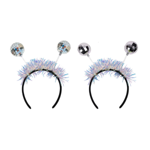 Glittering Disco Ball Hairhoop Hair Styling Accessory Headpiece Comfortable Hairband For Night Event Theme Parties Props