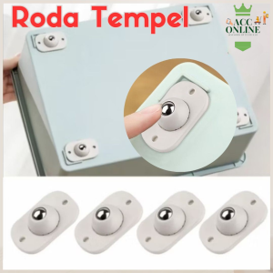 [ isi 4 ] Roda Tempel / Roda Mini Tempel / roda tong sampah serbaguna roda putar tempel 360 / roda tambahan