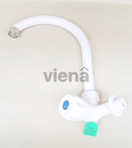 [ VIENA ] Kran Cuci Piring Keran Dapur Keran Angsa PVC Soligen Bulat W2 Putih Dan Hitam