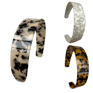 Womens Fashion Wide Headband Tortoiseshell Color Resin Practical and Lightweight Headpieces for Various Occasion