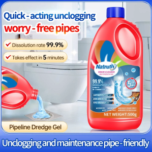 NATRUTH Drain Clog Remover For Drainage Baradong Toilet Bowl Sink Drainage Cleaner For Hair Oil Creasy Blockages