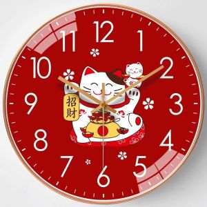 Đồng Hồ Mèo Thần Tài May Mắn – Trang Trí Phong Thủy Cho Gia Đình Cửa Hàng