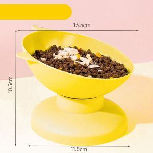 Detachable Pet Feeder High Foot Bowl Neck Protection Anti Vomiting Tilted Cat Dog Food Water Dish Mangkuk Kucing