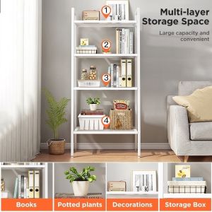 TOBY RAK BUKU RAK RUANG TAMU SERBAGUNA 4 SUSUN / RAK DAPUR BONGKAR PASANG / RAK PAJANGAN TANAMAN HIAS DEKORASI RUMAH / LEMARI DISPLAY