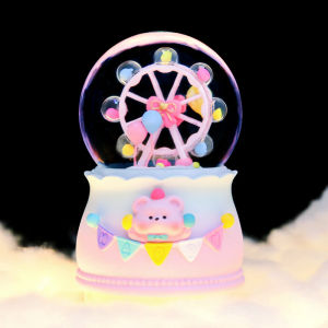 Internet celebrity fantasy angel princess girl magic crystal ball music box decoration atmosphere light octave box small gift